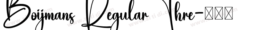 Boijmans RegularThre字体转换